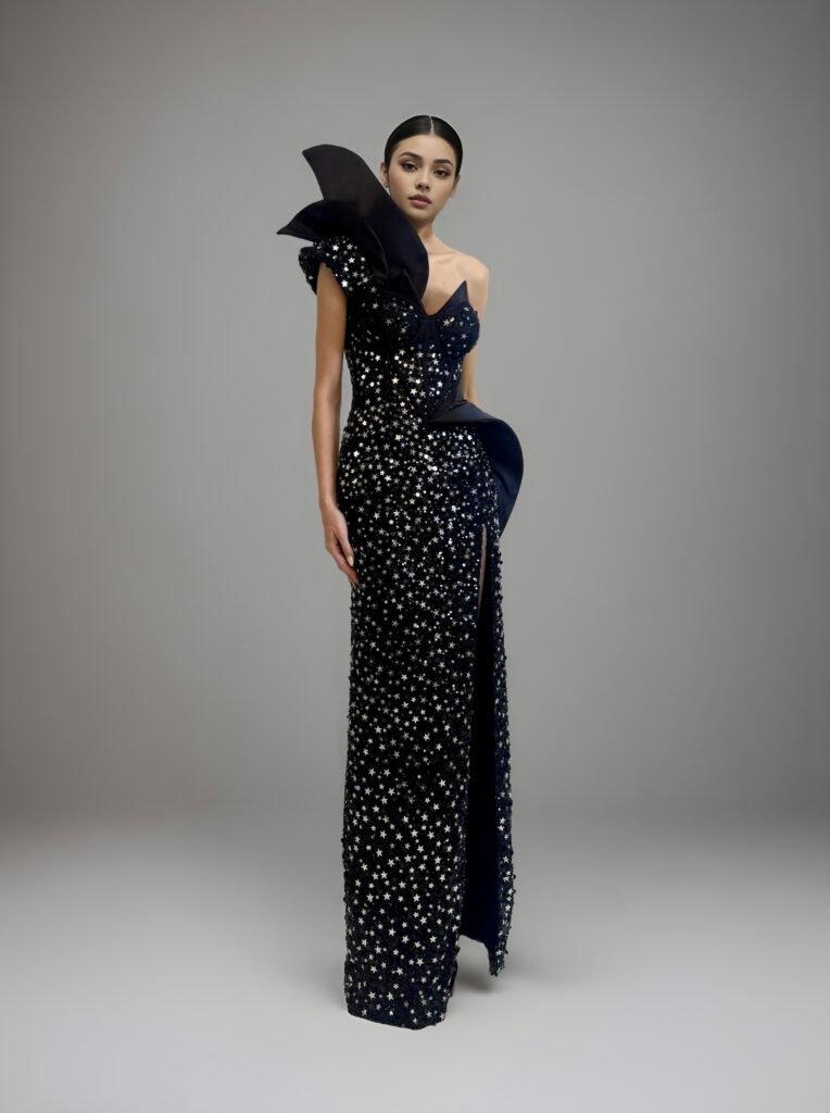 STELLA ABYSSEA LONG SEQUINS DRESS